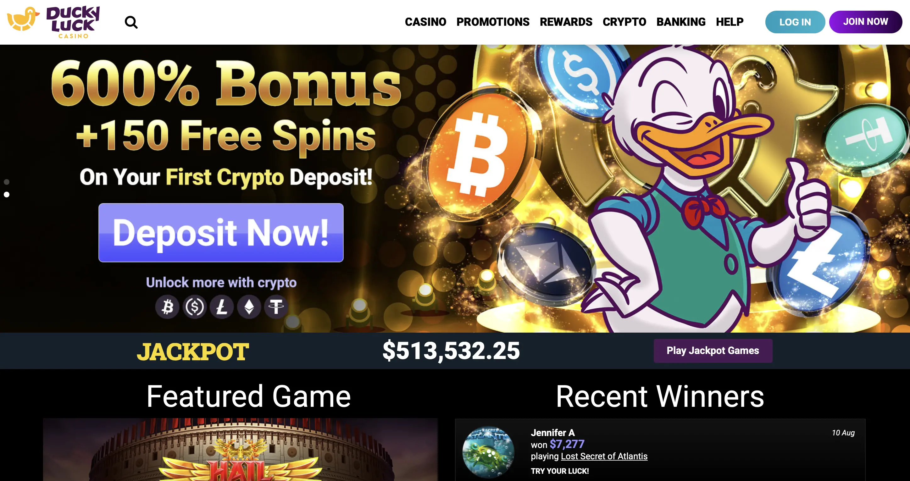 Ducky Luck Casino Bonuses
